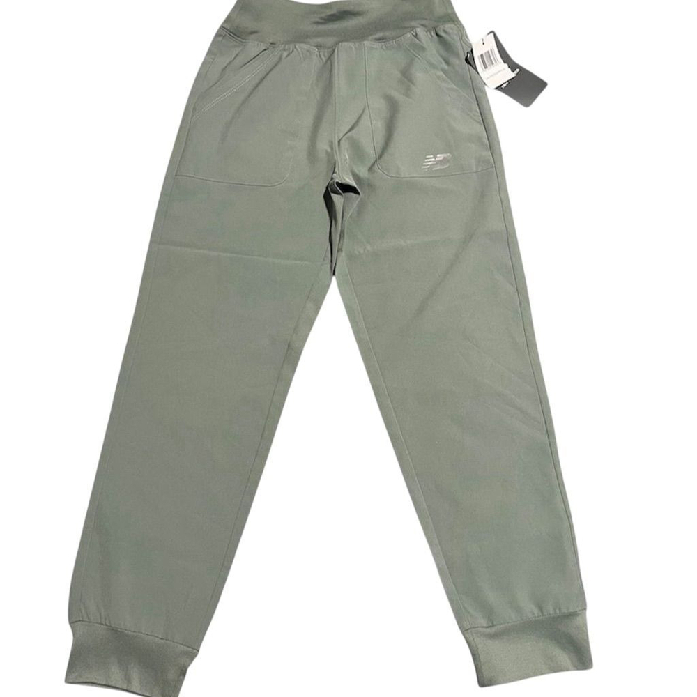 New Balance Jogger Pants Womens Size S Green Athletic Tapered Fit Pocketed NEW